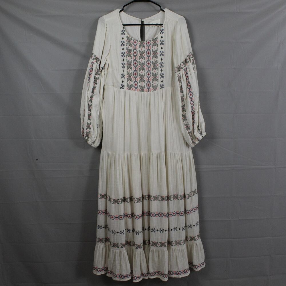 Anthropologie White and Gray Maxi Dress - Picture 5 of 14